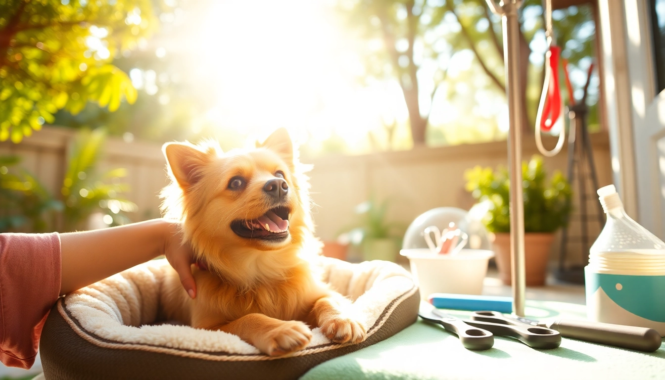 Pamper your pet with love, comfort, and attention in a cozy backyard setting.