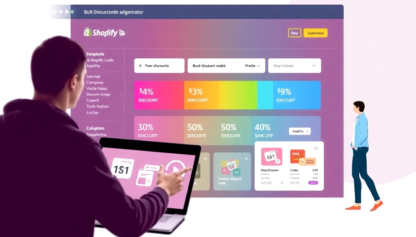 Generate bulk discount codes with ease using the Shopify bulk discount code generator, featuring an intuitive interface and vibrant visuals.