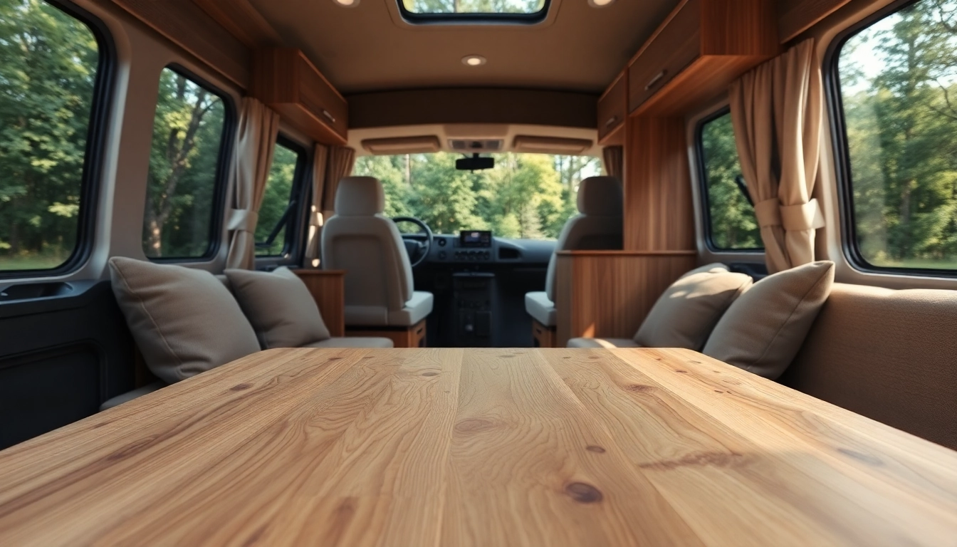JRP Campers interior showcasing a cozy and inviting living space for van life adventures.