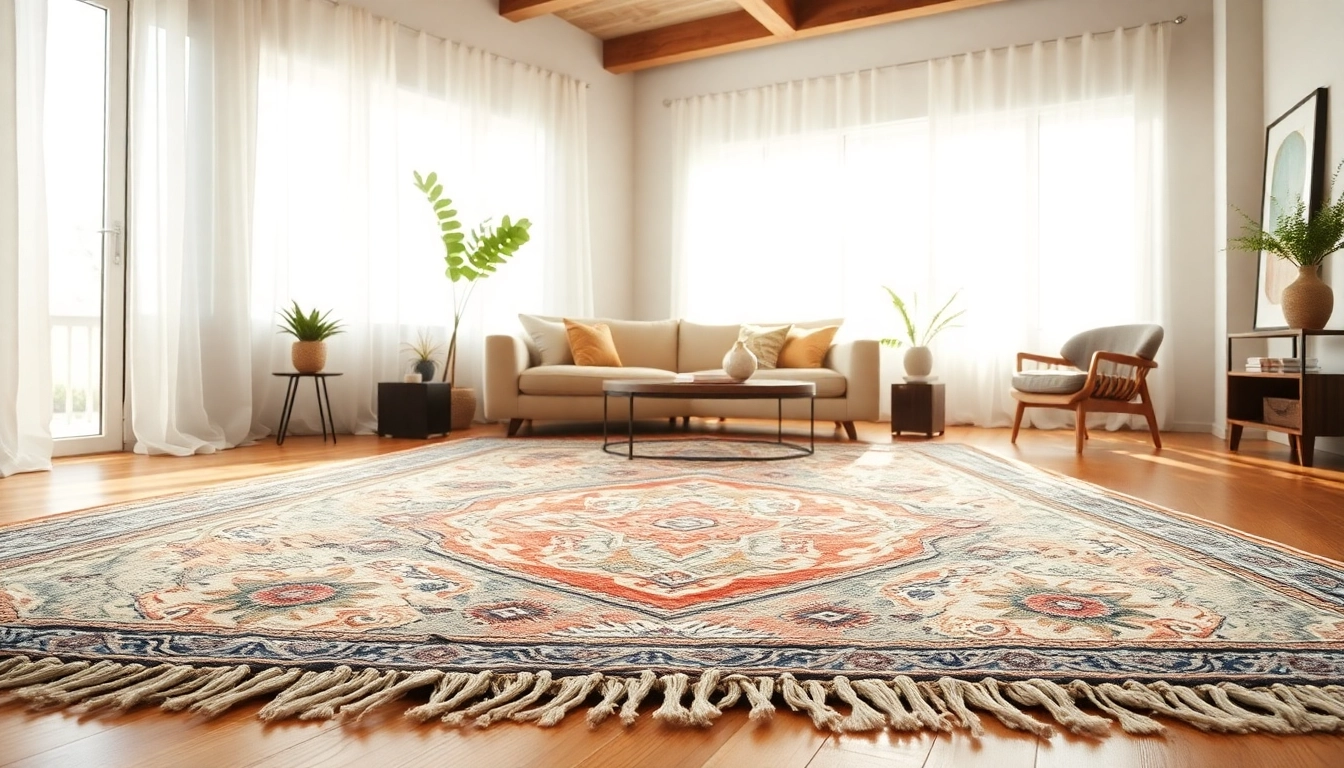 Showcase of Boujaad vintage rugs highlighting intricate patterns and rich textures in a cozy living room.