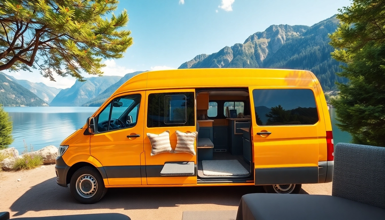 Relax in JRP Campers at a stunning lakeside, surrounded by nature's beauty and comfort.