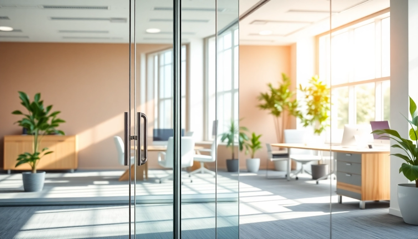 Enhance your workspace with movable glass partitions that combine modern aesthetics and functionality.