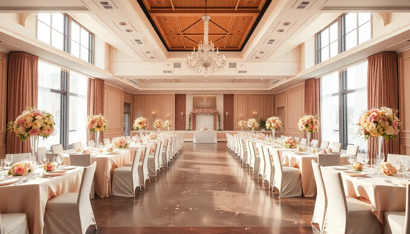 Capture a festive moment at le prestige hall with elegant decor and a welcoming atmosphere.