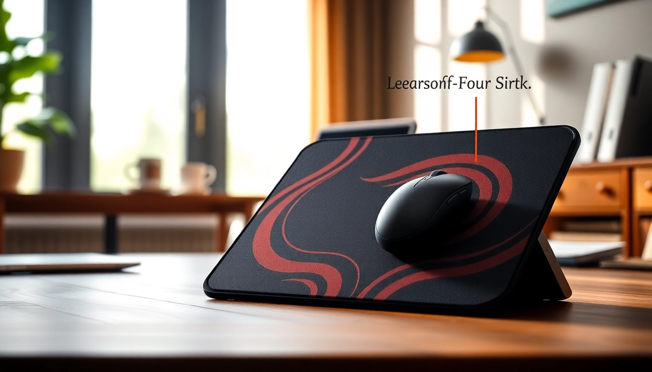 Custom-designed 3D mouse pad enhancing wrist support in a chic workspace.