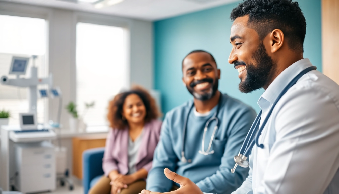 Engaging primary care physician las vegas providing consultation to a patient in a welcoming clinic.